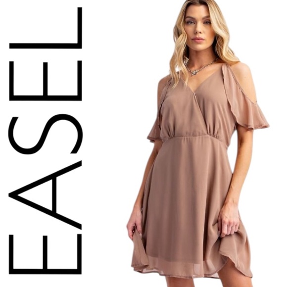 easel Dresses & Skirts - 477:  EASEL NWT DRESS LT MOCHA (GG4)